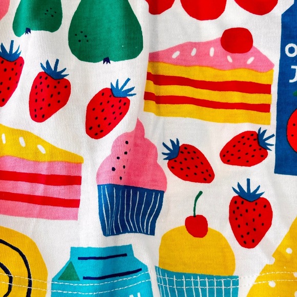 Mini Boden Girls Skort Skort Size 7 8 Y CottonFood Picnic Print Multi Color NWT - Picture 7 of 14